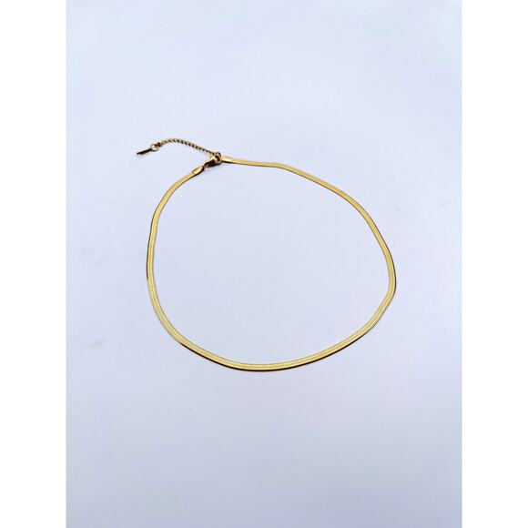 Gold Herringbone Necklace - Picture 8 of 8